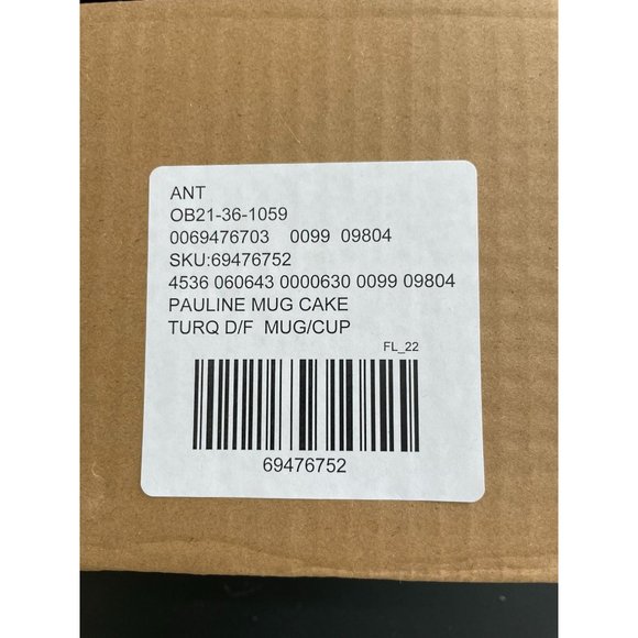 Anthropologie Pauline de Roussy de Sales Coffee Mug Dark Turquoise Christmas 202 - Picture 7 of 7